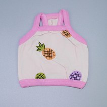 디자인사노 강아지 파인애플 끈크롭, 핑크