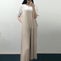 플리츠 뷔스티에 멜빵팬츠 MG5OPA176