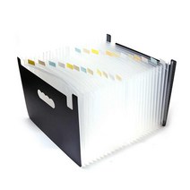 아코디언파일 대용량 정리용 파일첩 A4 24포켓, 투명, 1개