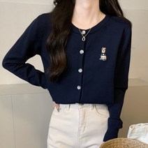 피어니스트 여성용 테디베어 니트 가디건