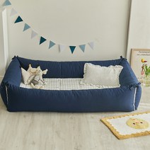 쉬즈홈 앤다 옥스포드 범퍼쿠션 솜포함, 네이비