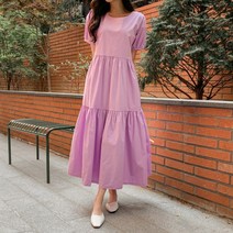 시크블랙 바리미 퍼프 캉캉 롱 원피스 OPS7621K24