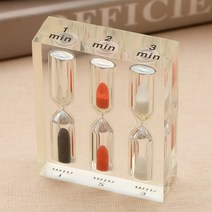 3가지 시간 모래시계 1~3분 2p, 혼합색상
