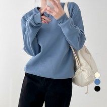 밀키버터 여성용 기모 무지 맨투맨