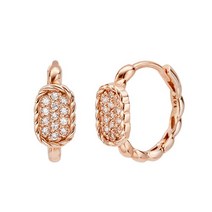 골드리아 여성용 14k 헤이로프 귀걸이 + 쇼핑백