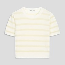 미쏘 여성용 린넨 스트라이프 풀오버