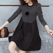 에스텔라 슬림 스트라이프 A라인 임산부 원피스 day540