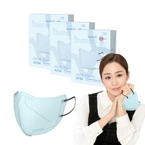 아이바나리 에어 황사 방역용 마스크 대형 L KF94, 10개입, 3개, 아쿠아블루