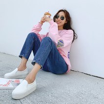 피핀 여성용 컷팅 핀턱 빈티지 일자핏 데님 #79303