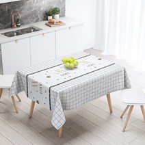 아이템트레이드 일회용 오염방지식탁보 06 두꺼운 흰색 체크 무늬 1800x137mm, 3p, 1개입