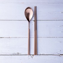 라온누리 에라토 프로포즈 컬러 수저세트, 로즈골드, 숟가락 + 젓가락
