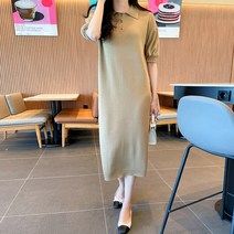 마이시즌 여성용 에이린 반팔 니트 원피스