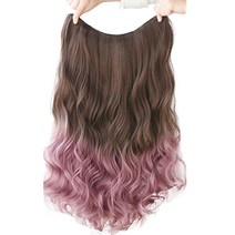 하이유니 옴브레 웨이브 펌 반가발 60cm, 애쉬퍼플 + 다크브라운, 1개