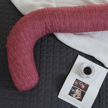 지베딩 ㄱ자 마이크로화이바 바디필로우 로빈 솜포함, 레드