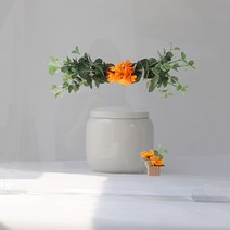 그리너리데이지 납골당리스 + 미니화병, 오렌지