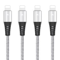 슈퍼쉘 8핀 고속 충전 케이블 4p, 실버, 4개, 1.2m