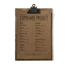 잡철공작소 클립보드 프로젝트 잉글랜드 우드 클립보드 메뉴판 A4 + 받침대 세트, 1세트