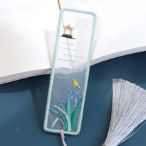 자수 책갈피 DIY 패키지 세트, 1세트, 난초