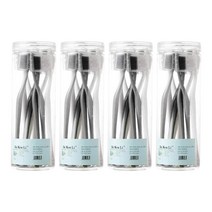 오픈스페이스 컬러 소프트 칫솔 혀클리너 블랙 앤 화이트 2종 x 4p 세트, 4세트, 8개