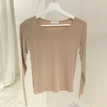 체리체리 여성용 스판굿 소프트 슬림핏 라운드넥 이너 티셔츠