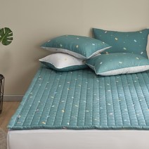 지베딩 해피베어 모달 침대패드 겸 카페트, 그린