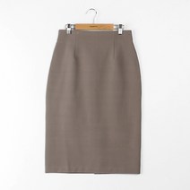 빼빼 여성용 슬림 H라인 뒷트임 미디 스커트