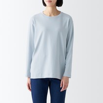 무인양품 여성용 MUJI 스무스 편직 긴소매 롱 티셔츠 BBC23A3S