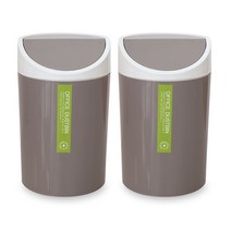 M 원형 휴지통 대, 라이트브라운, 2개