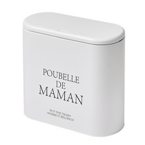 달팽이리빙 푸벨드마망 슬림 원터치 휴지통 10L, 화이트, 1개