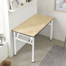 다다재 접이식 다용도 테이블 800 x 600 mm, 화이트다리 + 대리석