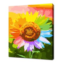 셀프페인팅 행운을 주는 해바라기 일러스트 그리기 DIY 30 x 40 cm, 18색