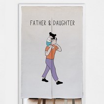 봉포함 해피 패밀리 파티션 커튼