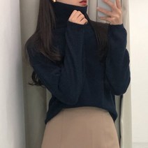 체리체리 여성용 알파카 울 폴라 니트