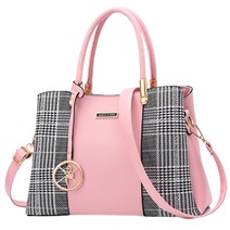 여성용 체크패턴 메신저 숄더백