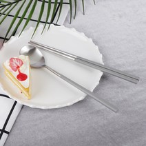 100SU 골든벨 모네 수저세트, 웜그레이, 숟가락 + 젓가락