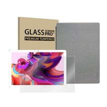 APEX 2IN1 태블릿PC U10 PRO PLUS + 강화유리 + 태블릿PC 케이스 세트, 화이트 + 그레이(태블릿PC), 그레이(케이스), 128GB, Wi-Fi
