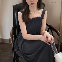 앤드스타일 여성용 하이스모크 나시 바캉스 원피스 260751