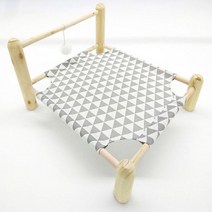 고양이 볼 장난감 나무 해먹 베드, 격자그레이