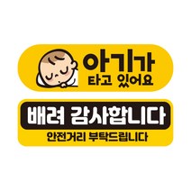 제제데코 초보운전 자동차 탈부착 자석 고휘도 반사 스티커 시트지 미디엄 E230 EB011 + EC043 세트, 혼합색상, 2개입