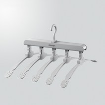 리씨상점 5단 논슬립 원터치 옷걸이, 그레이, 1개