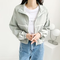 헤이진 여성용 크롭 한줄 점퍼