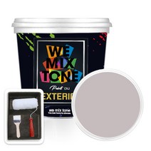 WEMIXTONE 외부용 EXTERIOR 페인트 3L + 붓 + 로울러 + 트레이 세트, WMT0247P01(페인트)