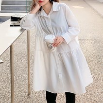 청순한 빅 와이셔츠 임산부 원피스