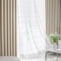 지나송 드롭플라워 아일렛 암막커튼 봉포함