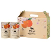 브롤로 리얼착즙 감귤쥬스 스탠딩 파우치 타입, 90ml, 20개