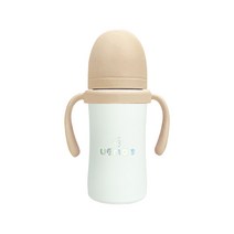 유비맘 시그니처 보온보냉 스테인리스 유아 빨대컵 220ml, 초코, 1개