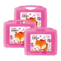 모니주 가방 크레파스 핑크, 18색, 3개