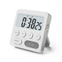 무아스 싱글 백라이트 쿠킹 타이머, 화이트, 1개