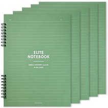 투영디자인 엘리트 더블 스프링 유선노트, 5개, 민트그린
