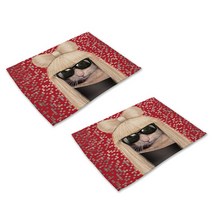 더플로우 동물의 왕국 셀레브리티의 초상 테이블 매트 2p, 05, 42 x 32 cm